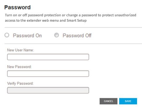 Change mywifiext password